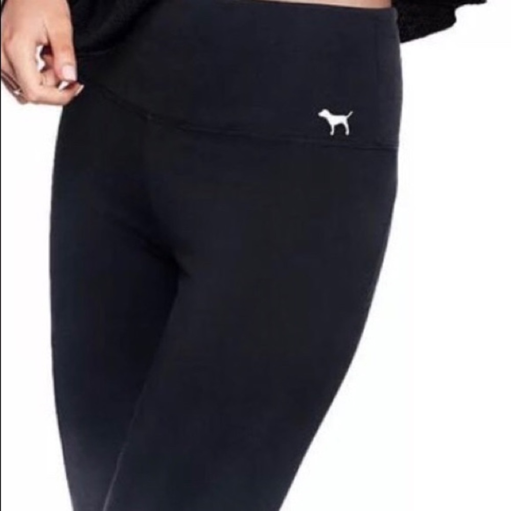 Vs pink ombré leggings with words on side